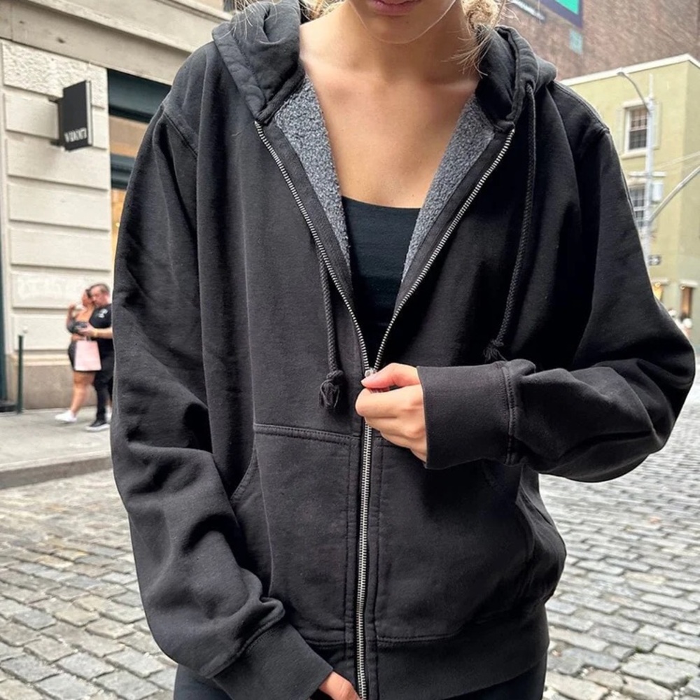 Brandy Melville Black Hoodie Jacket